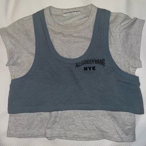 T by Alexander Wang Bi Layer Crop Top